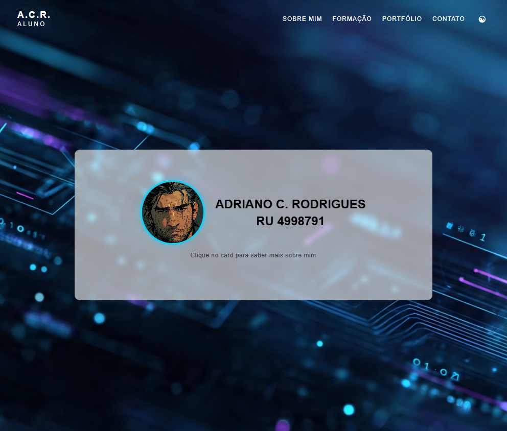 Projeto do site de portfólio